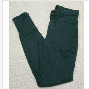 J BRAND Size 28 SUPER SKINNY Forrest Green Pants